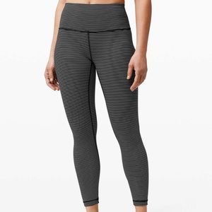EUC Lululemon Wunder Under High-Rise Hype Stripe Luxtreme 25” Legging Tight 4